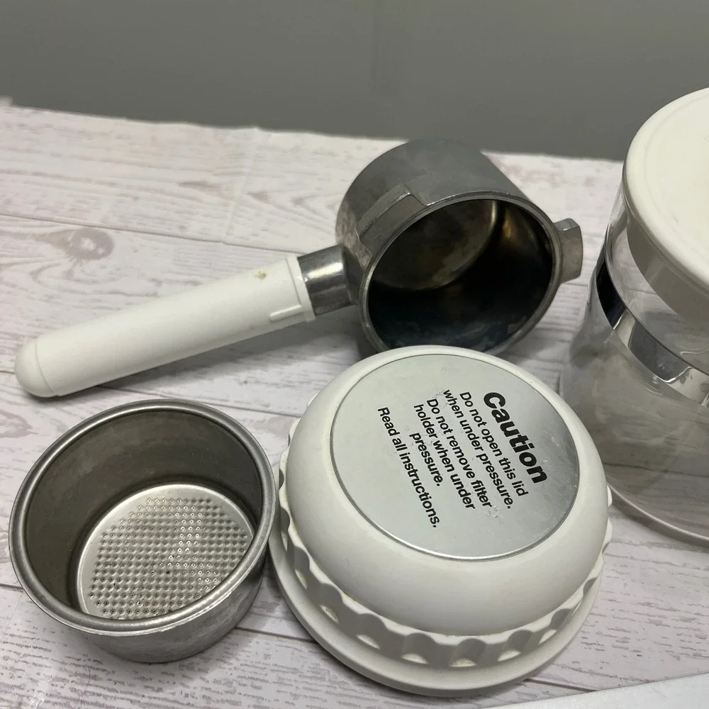 Krups Espresso Mini Replacement‎ Parts Carafe Portafilter Basket Cap White